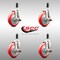 Service Caster 5 Inch 316SS Red Poly Swivel 1 Inch Expanding Stem Caster Set Brake SCC SCC-SS316EX20S514-PPUB-RED-TLB-1-4 - alternate 4